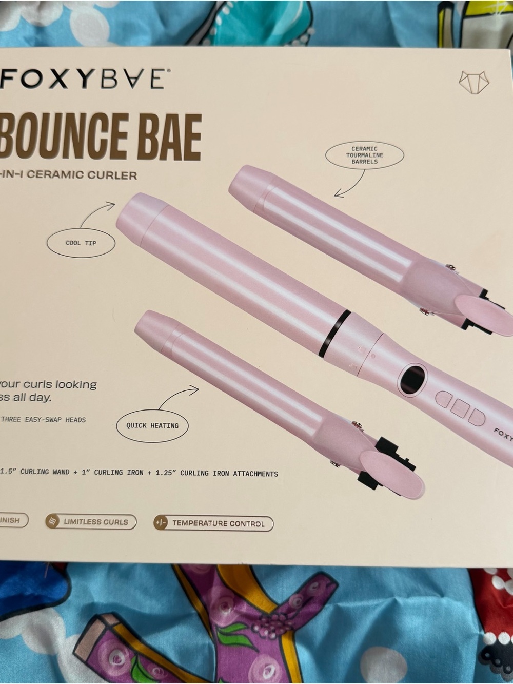 FoxyBae Bounce Bae 3-in-1 Ceramic Curler - Pink